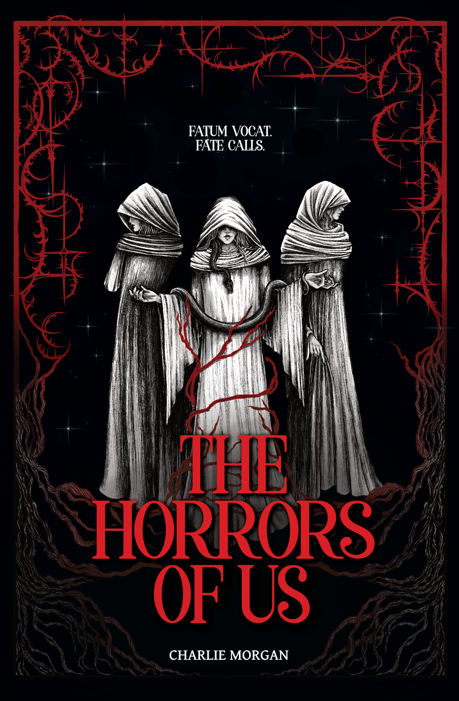 The Horrors of Us book cover by Charlie Writes Horror